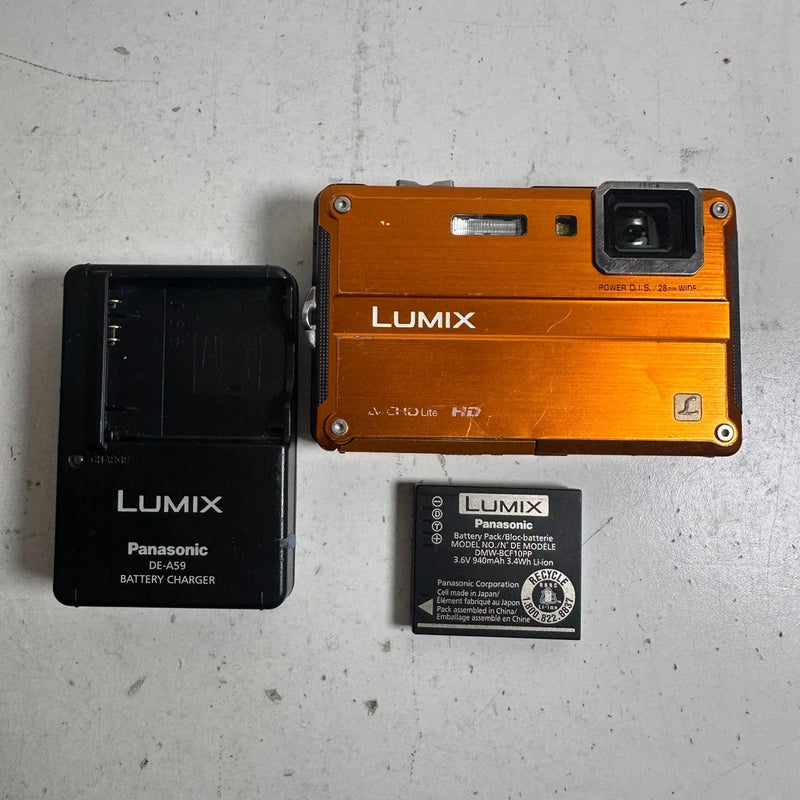 Panasonic Lumix DMC-TS2 Orange Built-in-Flash 14MP Waterproof Digital Camera