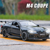 1:32 M4 Coupe IM Supercar Alloy Car Model Pull Back Sound Light Diecast Toy Car