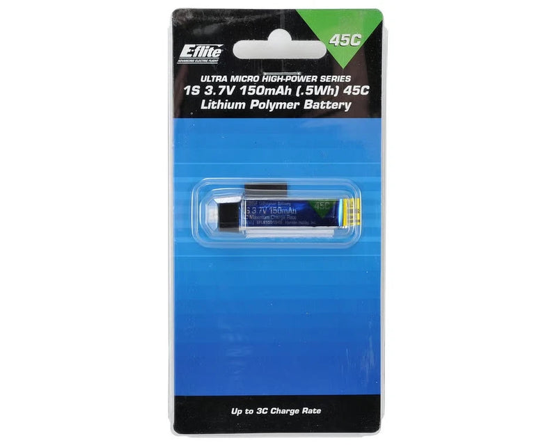 E-flite Ultra Micro High-Power EFLB1501S45 3.7V 150mAh 1S 45C LiPo Battery
