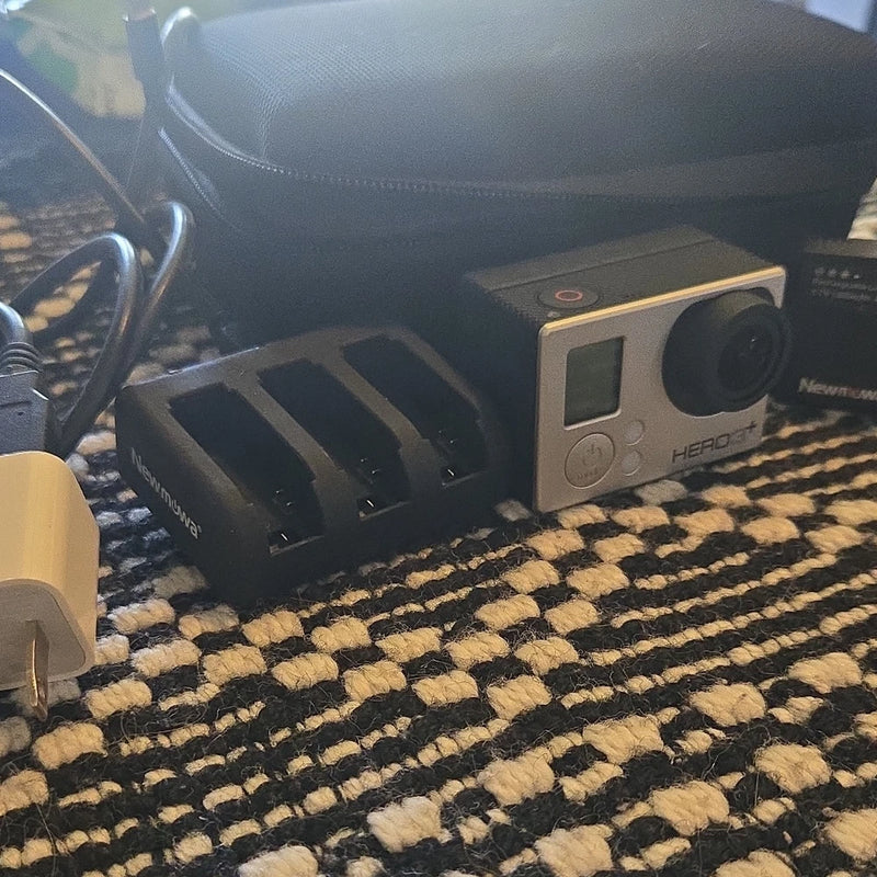 GoPro battery charger with multiple slots and indicator lights