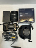Panasonic LUMIX DMC-GF3 Digital Mirrorless Camera black w/ 12.5mm F12 lenses