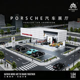 1/64 Scale Diorama Die-Cast Car Garage Model LED Street Building Display Gift US