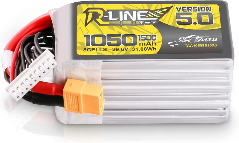 R Line Version 5.0 8S Lipo Battery 29.6V 150C 1050mAh Lipo Battery Pack