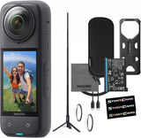 Insta360 X4 8K Waterproof 72MP 360?? Action Helmet Camera + Tripod Selfie Stick