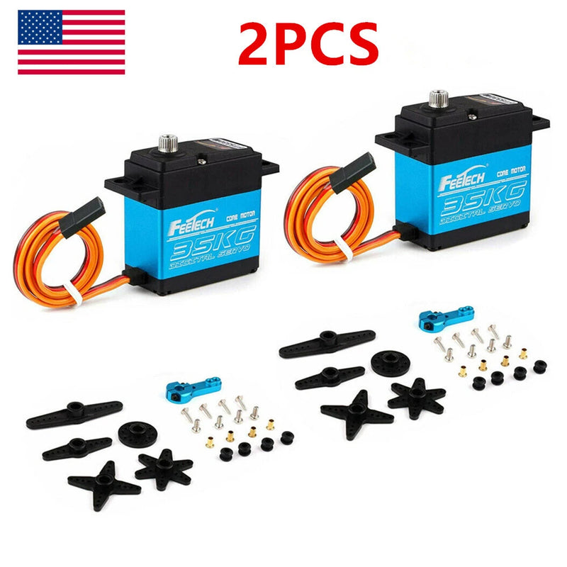 2Pcs Waterproof 35kg Metal Gear Digital Servo HIGH TORQUE SPEED for RC Car Servo