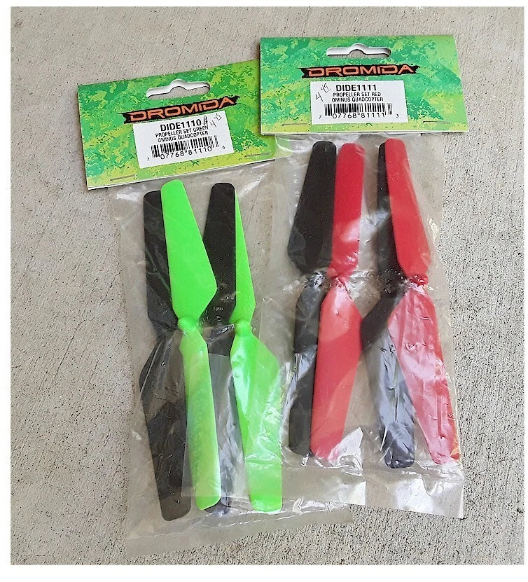 2packs Dromida DIDE1111 DIDE1110 Propeller Set Red Green Black Ominus Quadcopter