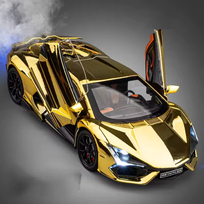1:24 Lamborghini Revuelto Electroplate Alloy Model Car Toy Diecast Metal Fog