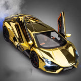 1:24 Lamborghini Revuelto Electroplate Alloy Model Car Toy Diecast Metal Fog