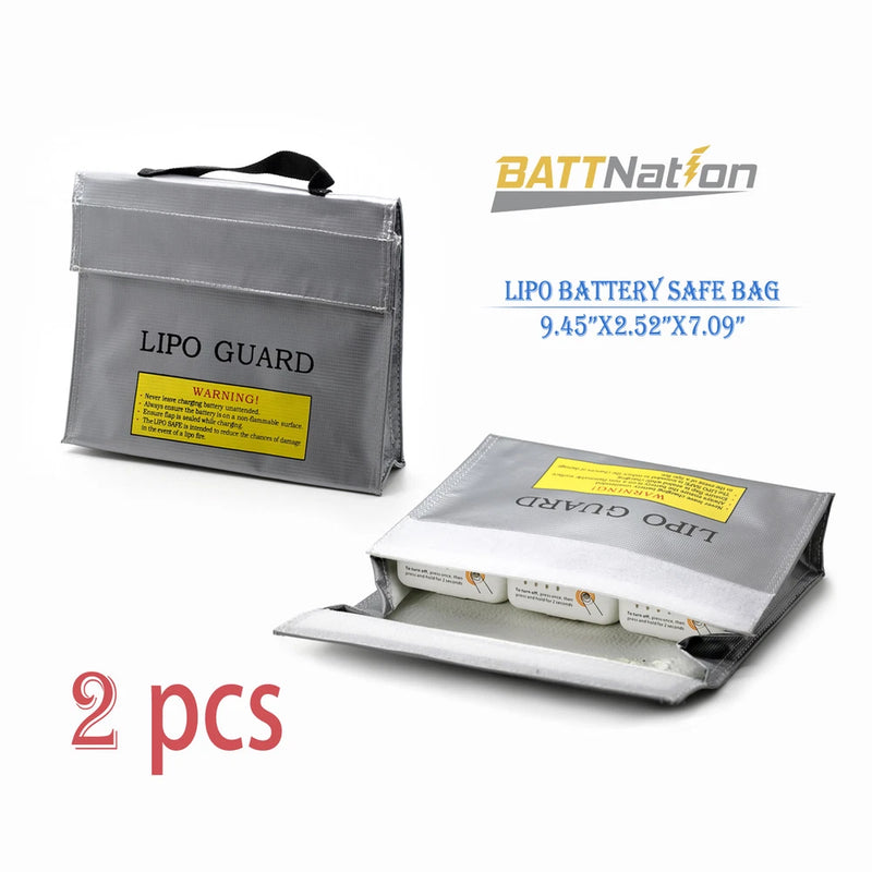 2pc 3in1 Large LiPo Safe Battery Guard Charge Storage Protection Bag64x180x240mm