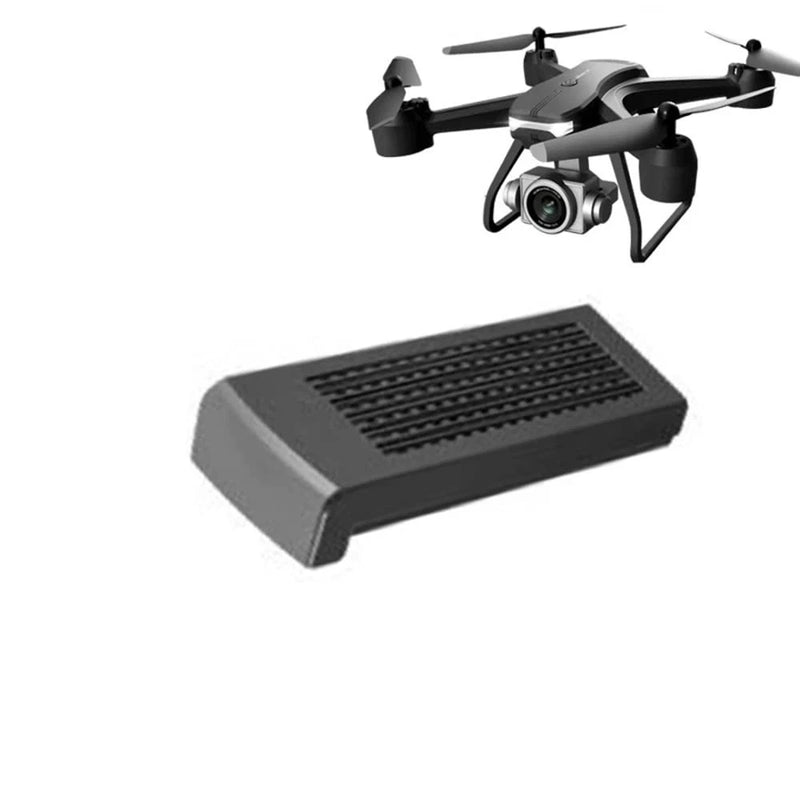 Compact drone battery pack, dark gray with vented top surface