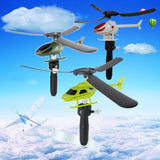 Outdoor Educational Helicopter RC Wired Fly Freedom Kids Gift Toy Game Lanyard