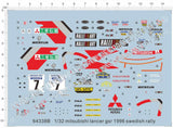1/32 mitsubishi lancer GSR 1996 swedish rally Sport Racing Car Model Water Decal