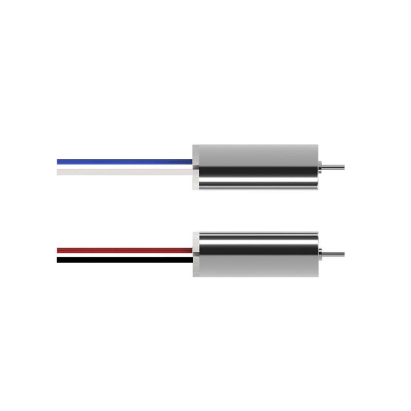Drone motor with cylindrical housing and multi-wire leads, gray casing