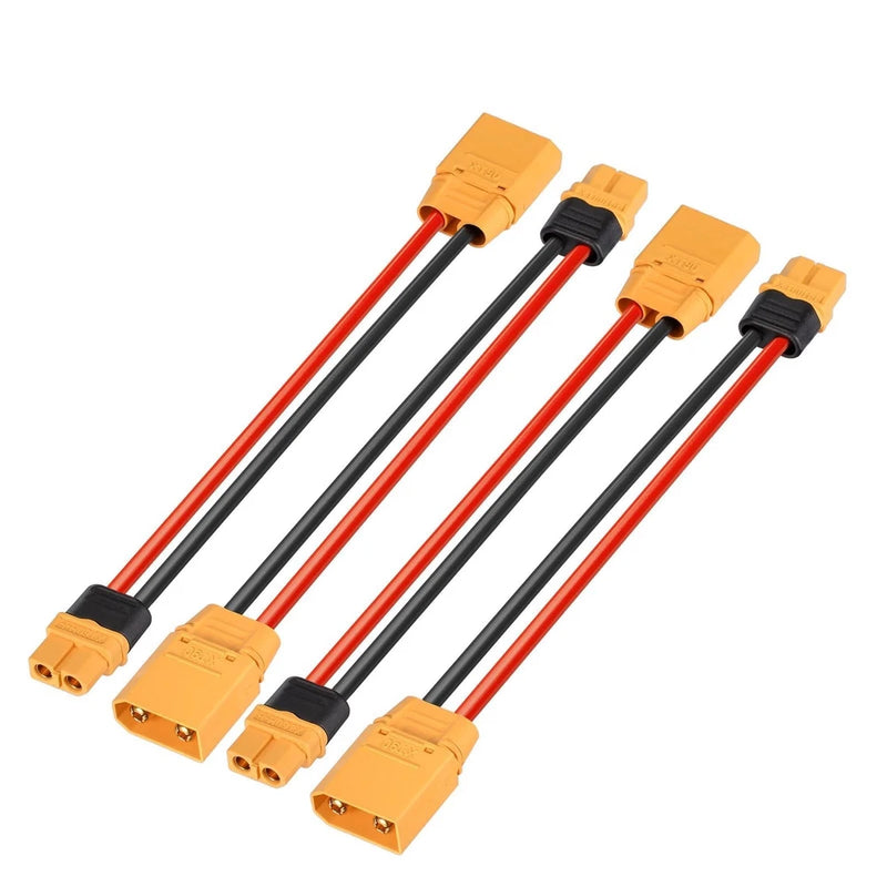 XT60 to XT90 Adapter 4 Pieces 12AWG XT60 Female to XT90 Male Connector Cable for Battery