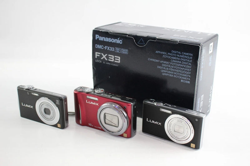 Digital Compact Cameras Working Inc Panasonic DMC-TZ20, FS18 & FX33 x 3