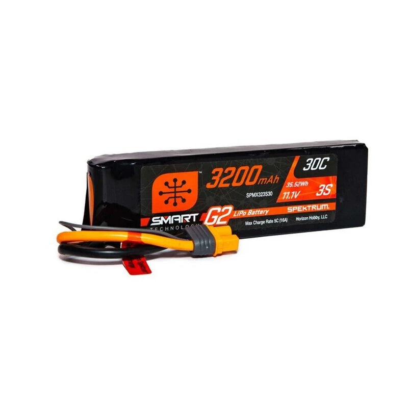 Spektrum 3200mAh 3S 11.1V Smart G2 LiPo 30C IC3 (SPMX323S30) Battery