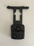 Black sensor module bracket with fan and twin circular ports