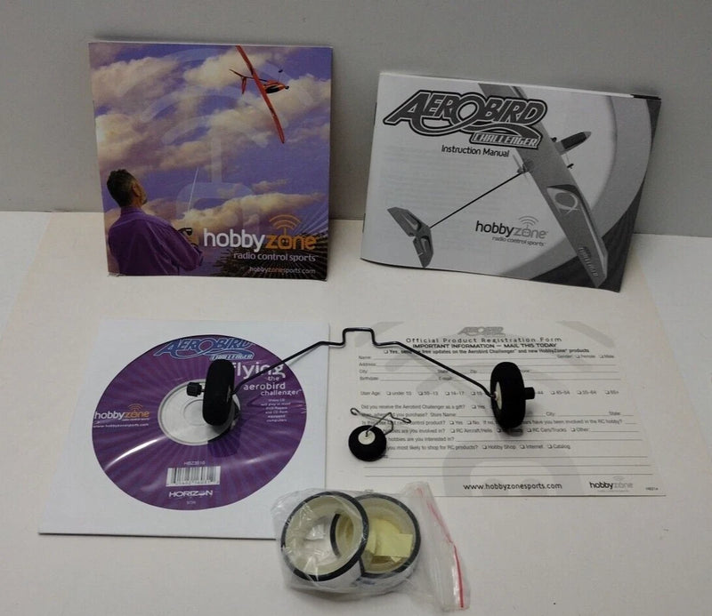 Aerobird instruction manual with CD and accessory parts from Hobbyzone
