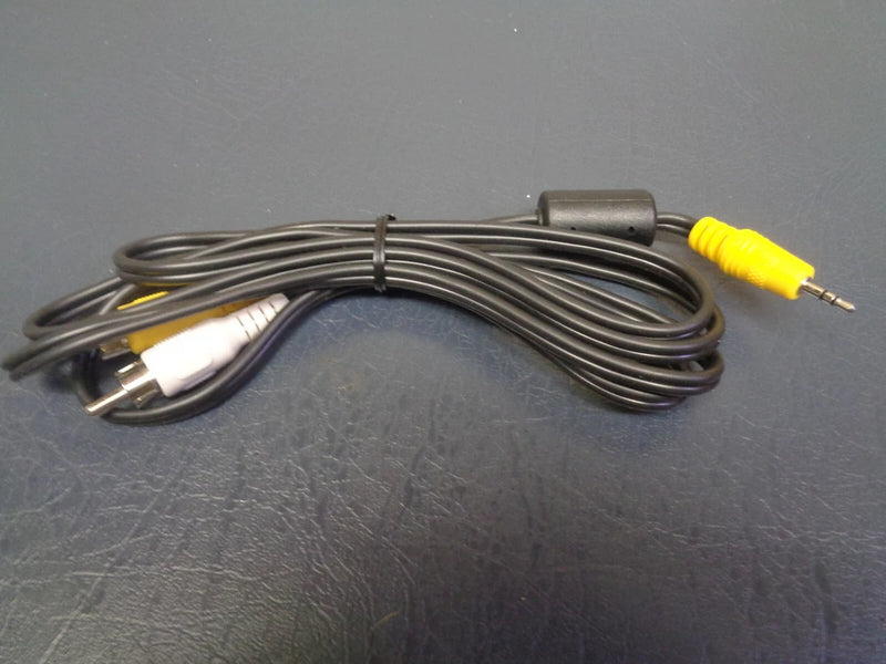 Video RCA Yellow White Dual Cables to 2.5mm Aux Input Cord for Camcorder