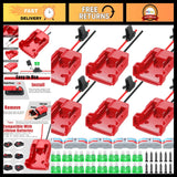 Battery adapter converter kit with red and green connectors, wires, screws and pins