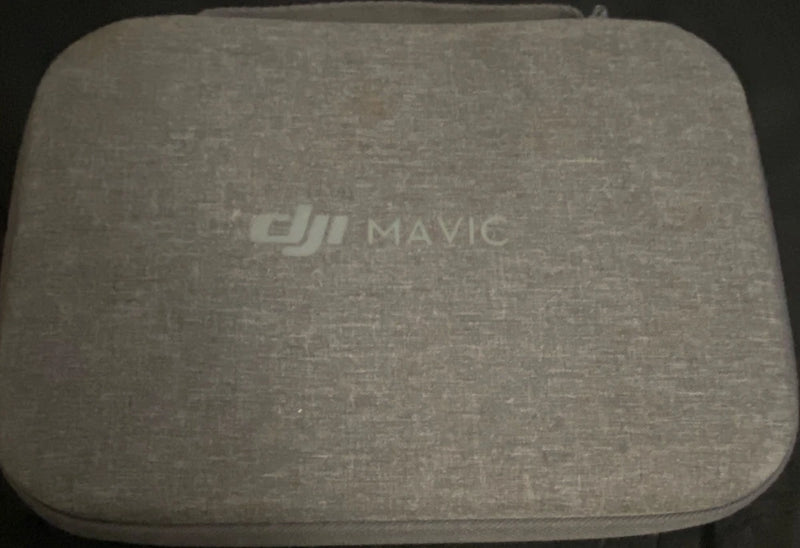 DJI Mavic hard travel case in gray, embossed logo