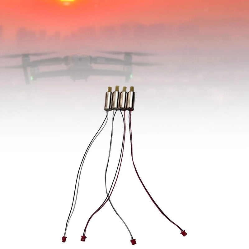 4-pack RC drone motor connector leads with 4-pin brass contacts and wire harness