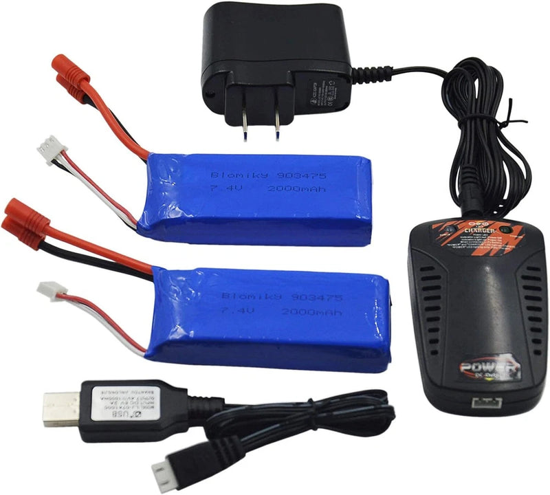2pcs 7.4V 2000mAh RC Lipo Battery for DRC-446 and S yma X8C X8W Quadcopter X8C