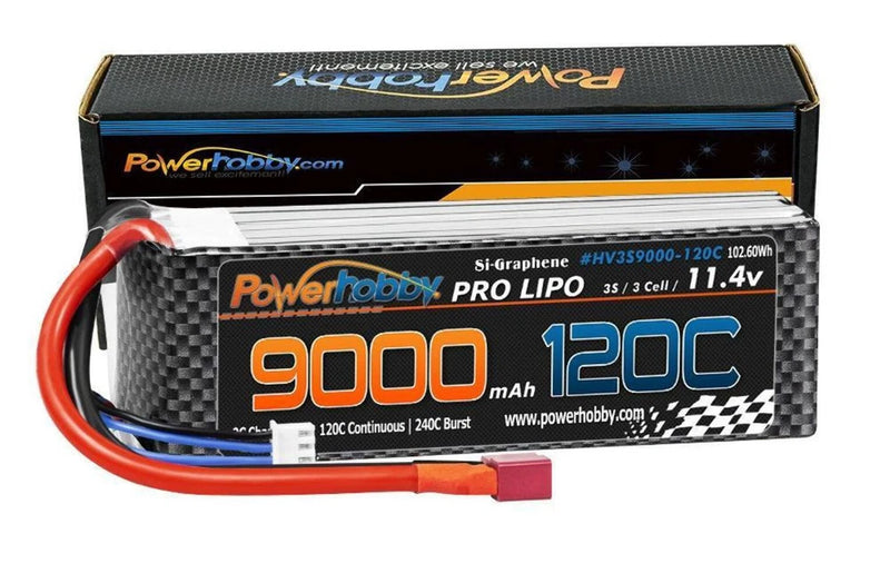 3S 9000mAh 120C Deans Graphene HV Lipo Battery Powerhobby PHB3S9000120DEANS Battery