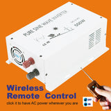 500W Pure Sine Wave Inverter 36V DC to AC 120V Power Converter Car Remote Switch