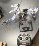 Sky Rider 2x Micro RC Helicopters w/ 2 Controllers 3CH Electric Flybar RTR