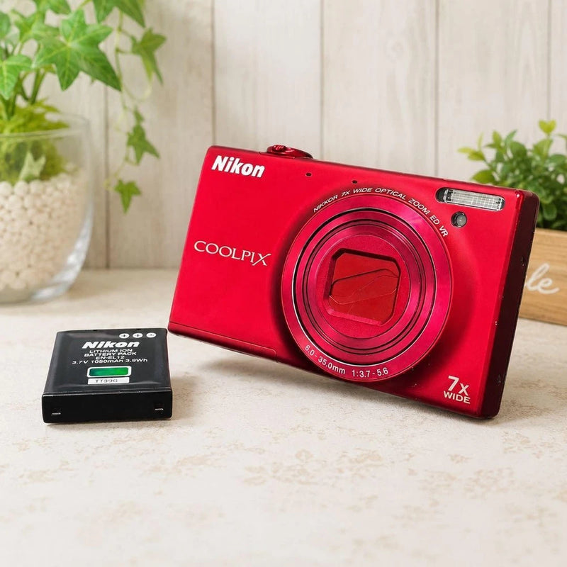 Nikon COOLPIX S6100 Red Red Working Digital Camera Nikon