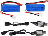 2pcs 7.4V 450mAh 25C JST Plug Lipo Battery for WLTOYS 284131 P939 RC Trucks K969