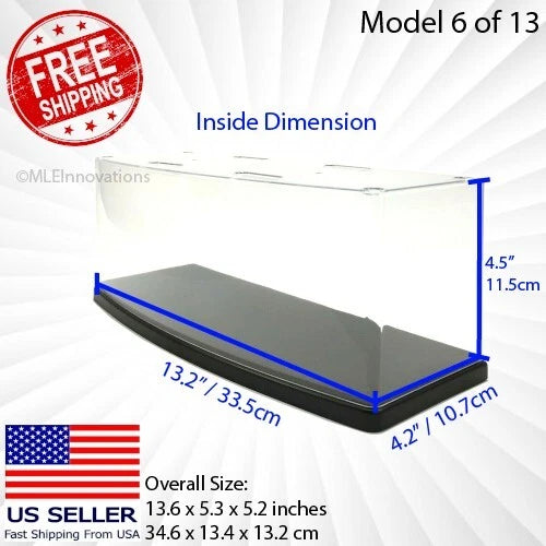 ?Large Model Car Display Case 1/18 Scale Clear Plastic Box Dust Proof Figurine