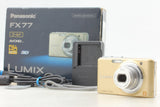 [MINT Boxed] Panasonic Lumix DMC-FX77 Gold Compact Digital Camera FromFrom JAPAN
