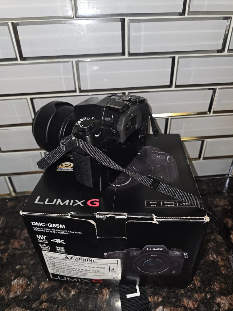 Panasonic LUMIX G DMC-G85M Mirrorless 4K Wi-Fi Camera Black 12-60mm Lens
