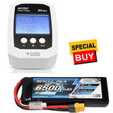 NHX RC B6 Nex 50W AC / 200W DC Charger + 2S 7.4V 6500mAh 65C Lipo Battery w/XT60 Battery