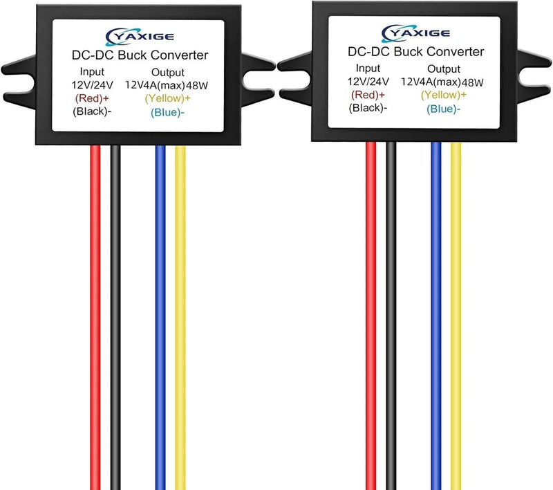 DC-DC 24V Step-Down 12V 4A (max) 48W Converter DC Buck Regulator Waterproof 2pc