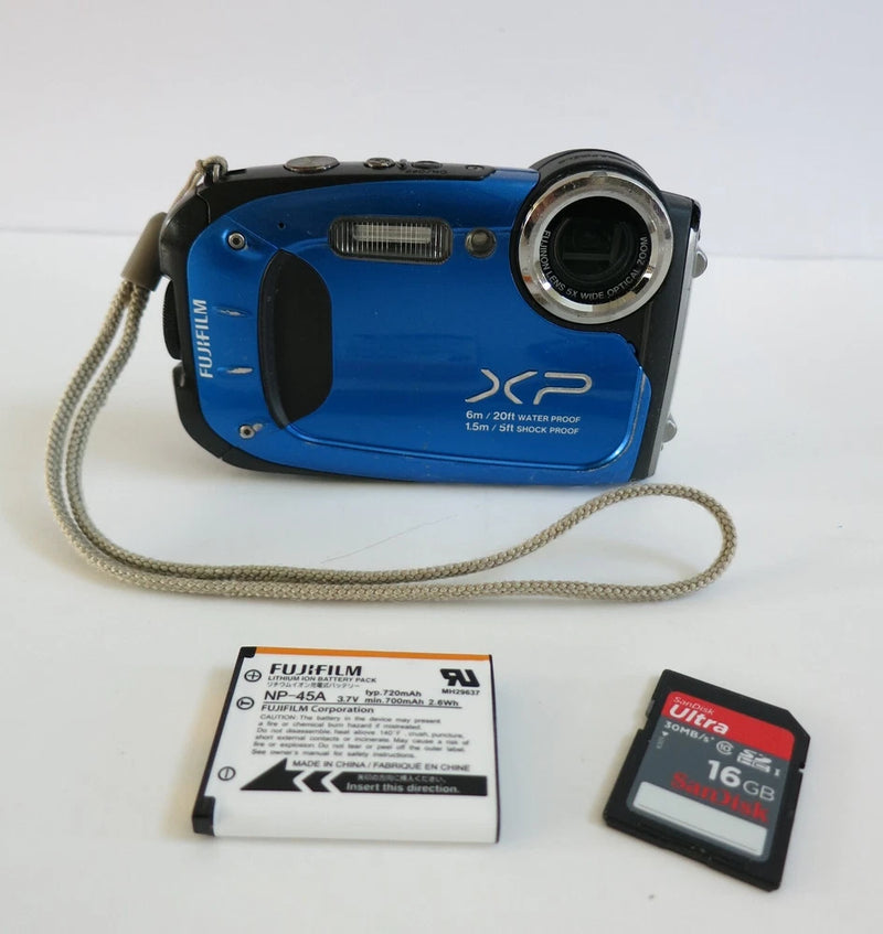 Fujifilm FinePix XP60 16.4MP Digital Camera, w/ Battery & 16GB Memo Card, Tested