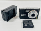 Panasonic Lumix DMC-FX12 7.2MP Black Digital Camera w/ Battery & Charger PARTS
