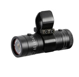 Black shotgun sports action camera with front lens and 1080P marking