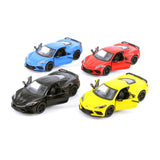 1:36 Scale Kinsmart 2021 Chevy Corvette Diecast Model Toy Car 5" Choose Color