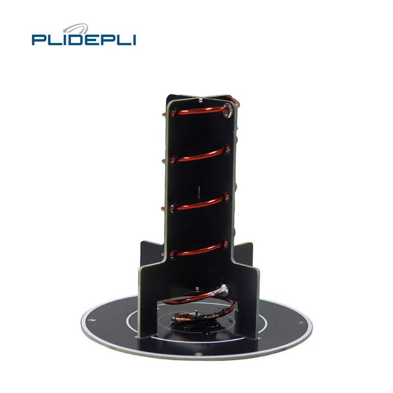 Helical directional antenna with black base and red coil windings