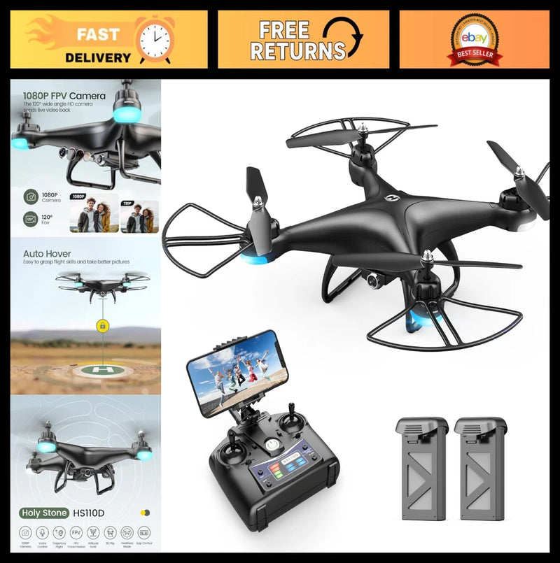 1080P HD Camera FPV RC Drone Quadcopter, WiFi, Gravity Sensor, Voice & Gesture C