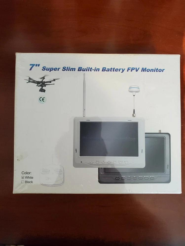 7-inch FPV monitor package with built-in battery display and antenna
