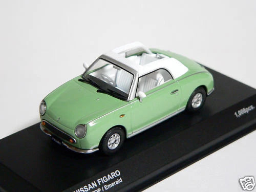 ## Nissan FIGARO 1:43 1/43 DieCast Model Opened Emerald Kyosho NEW MEGA RARE ##