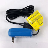 Peg Perego 12V battery charger with blue adapter and black power cord