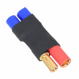 RC battery adapter: male plug to HXT 5.5mm female jack, black with blue sleeve