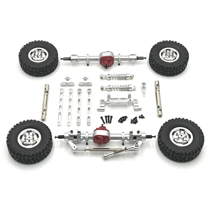 Metal Shock Absorber Brackets Upgrades Kits for 1/12 LC79 MN82 MN78 RC Car Siver