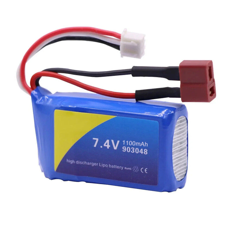 1¡Á 7.4V 1100mAh 25C LiPo Battery T plug for WLtoys A949 A959 V912 V913 V353 Car