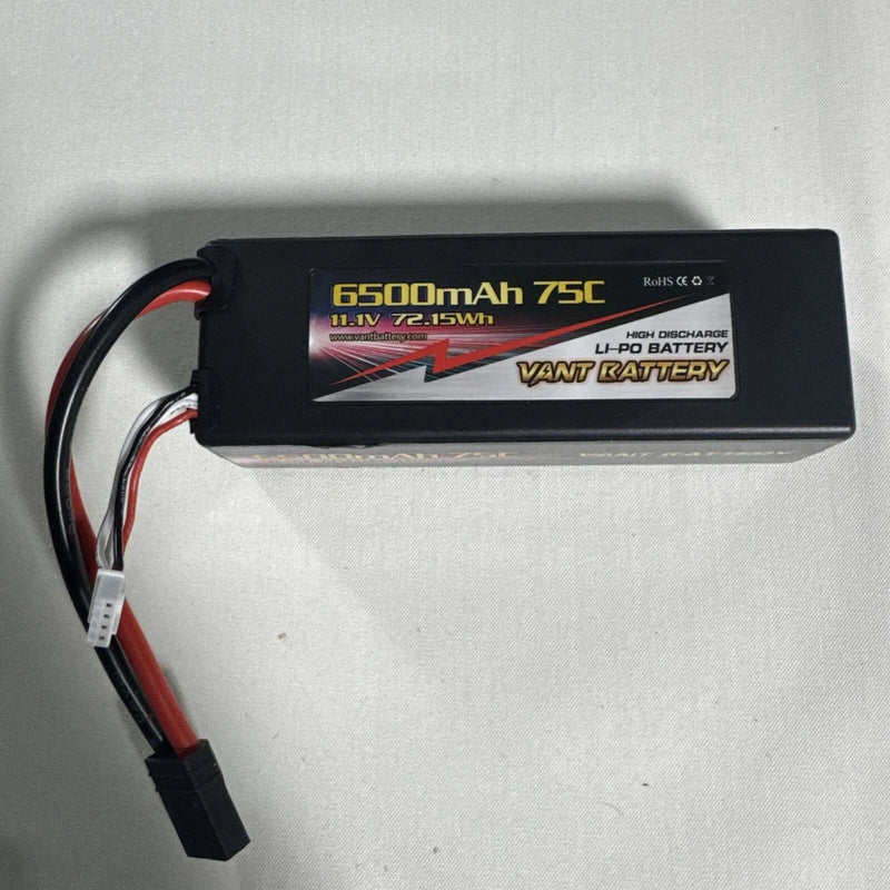 3s 11.1v 6500mAh 75C Vant Lipo Li-Po Battery Hard Case with Deans T plug Grade A